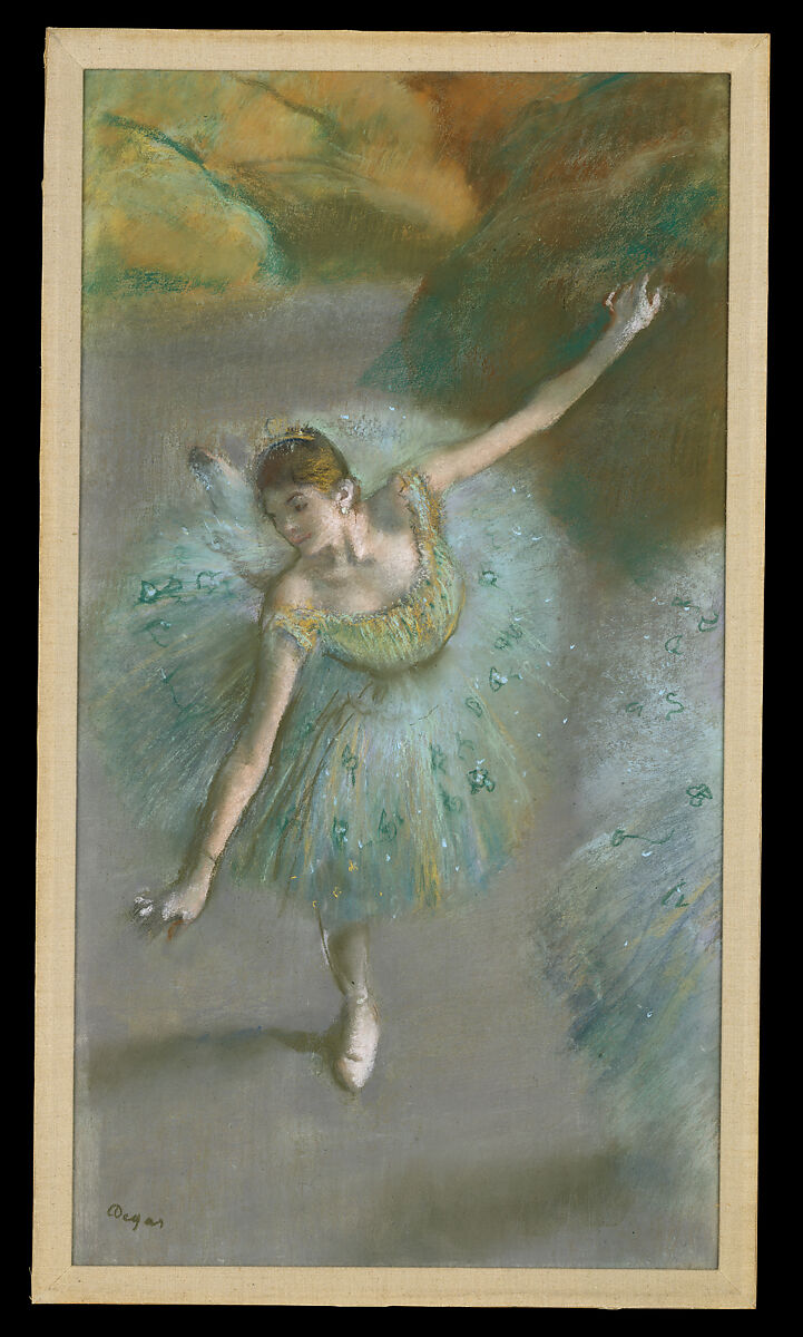 Dancer in Green, Edgar Degas (French, Paris 1834–1917 Paris), Pastel