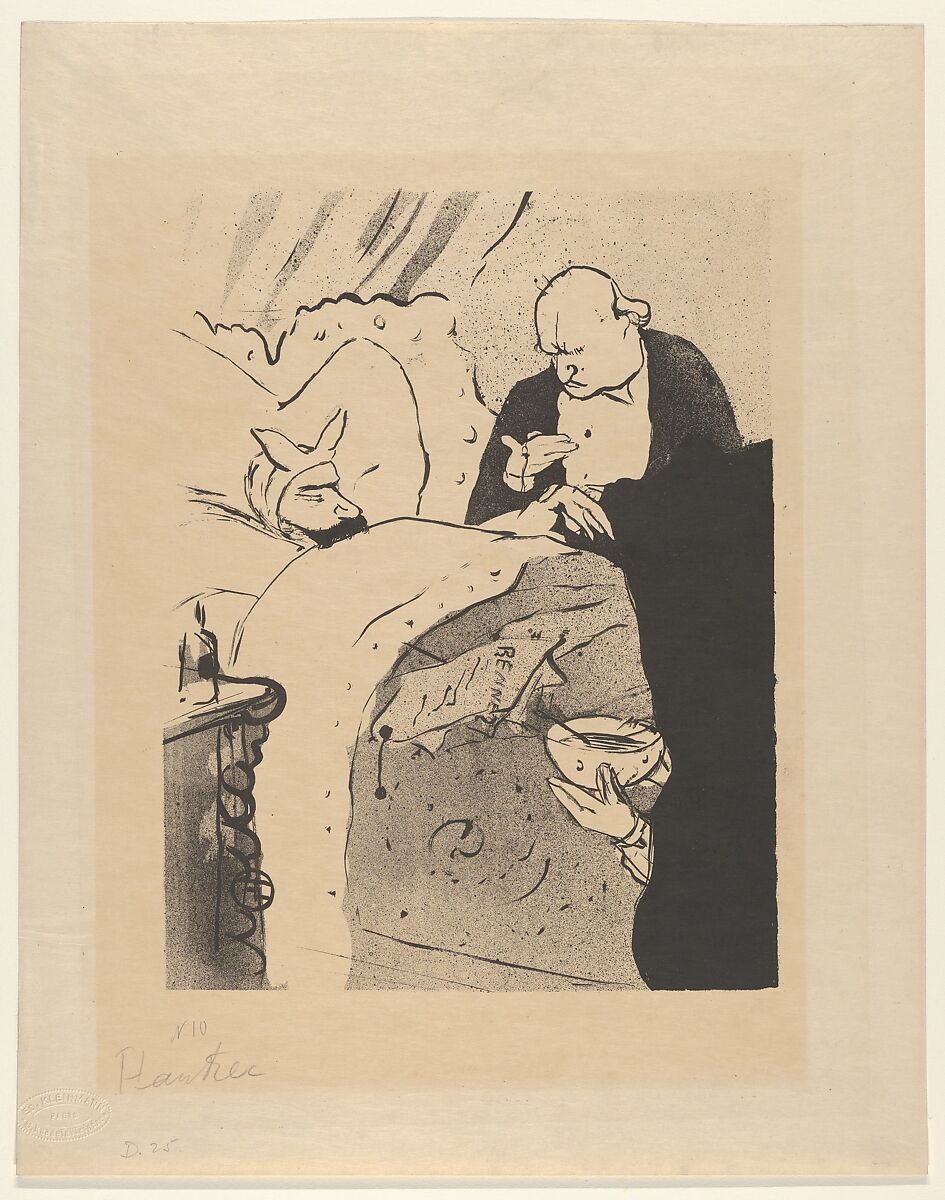 Carnot Is Sick! (from Les Vieilles Histoires), Henri de Toulouse-Lautrec (French, Albi 1864–1901 Saint-André-du-Bois), Brush and spatter lithograph printed in black on imitation japan paper; only state 