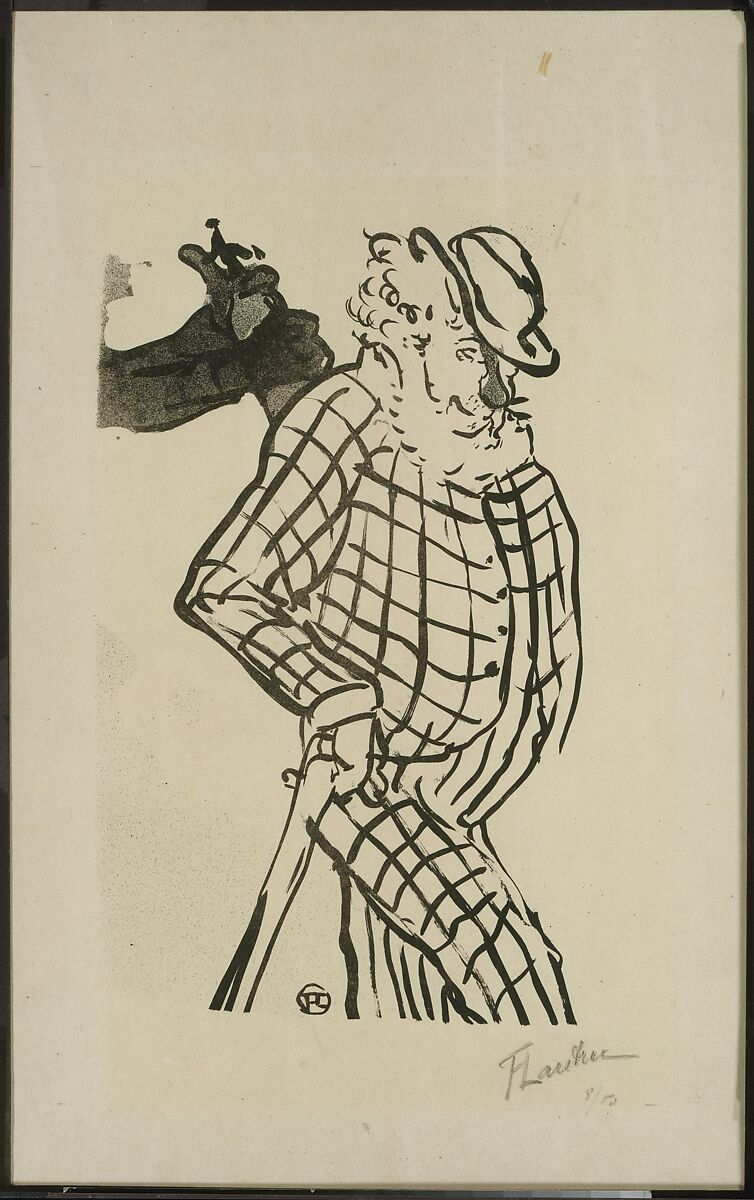 American Singer (from Le Café Concert), Henri de Toulouse-Lautrec (French, Albi 1864–1901 Saint-André-du-Bois), Brush and spatter lithograph printed in black on laid Japan paper; only state; from deluxe 1893 edition