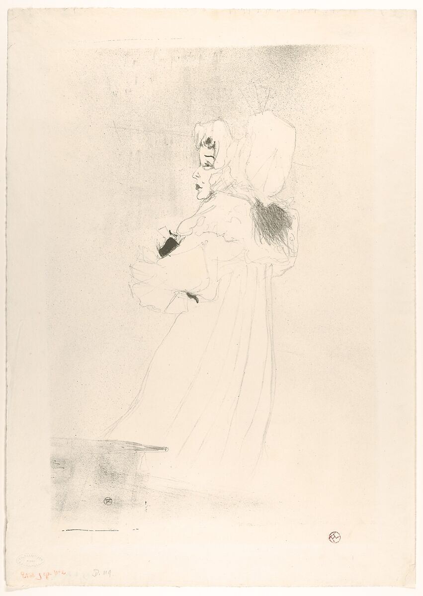 Miss May Belfort (Large Plate), Henri de Toulouse-Lautrec (French, Albi 1864–1901 Saint-André-du-Bois), Crayon and spatter lithograph printed in black ink on wove paper; first state 