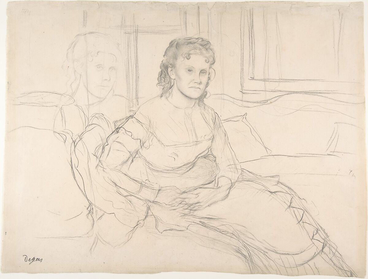 Study for “Madame Théodore Gobillard” (Yves Morisot), Edgar Degas  French, Graphite