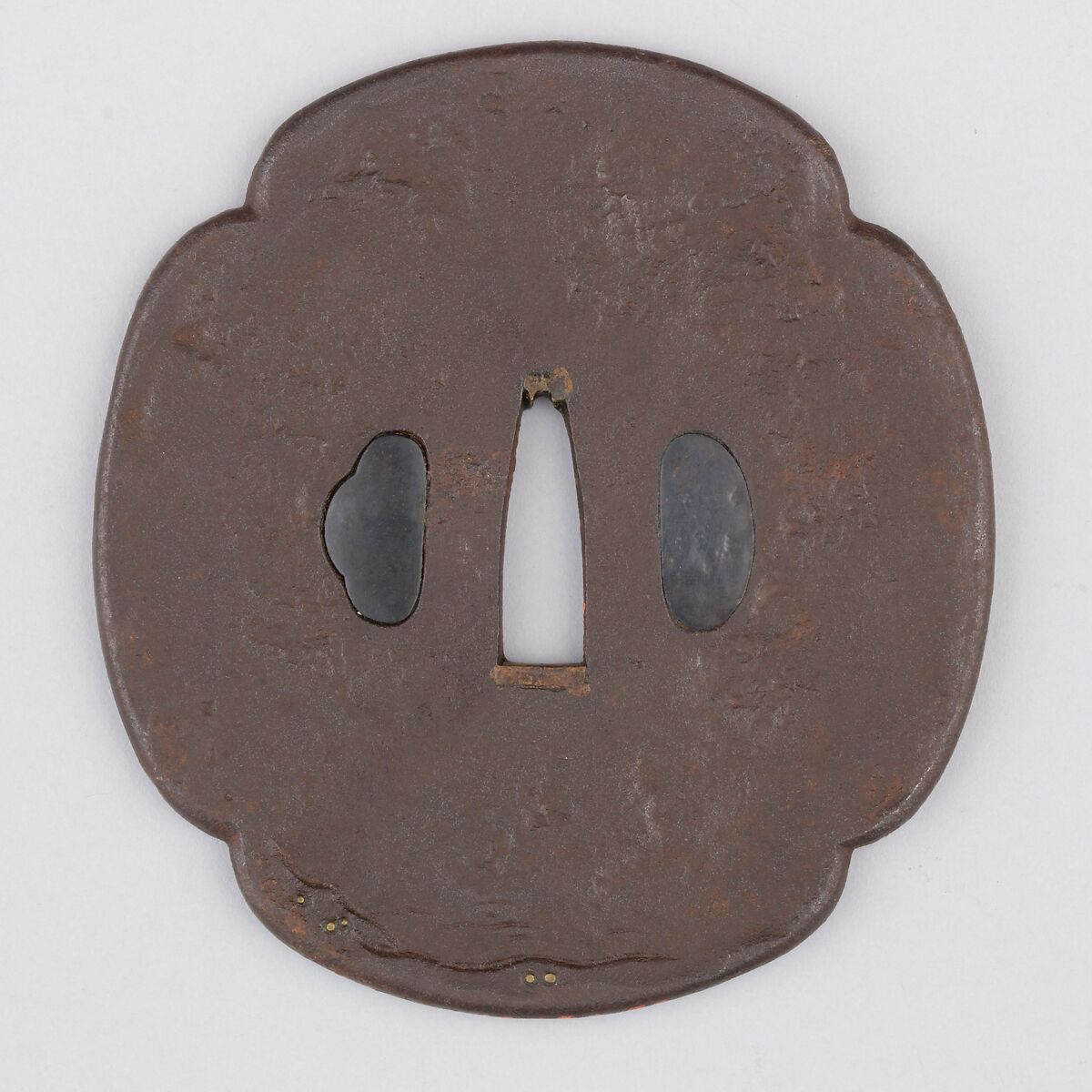Sword Guard (Tsuba), Iron, copper, Japanese