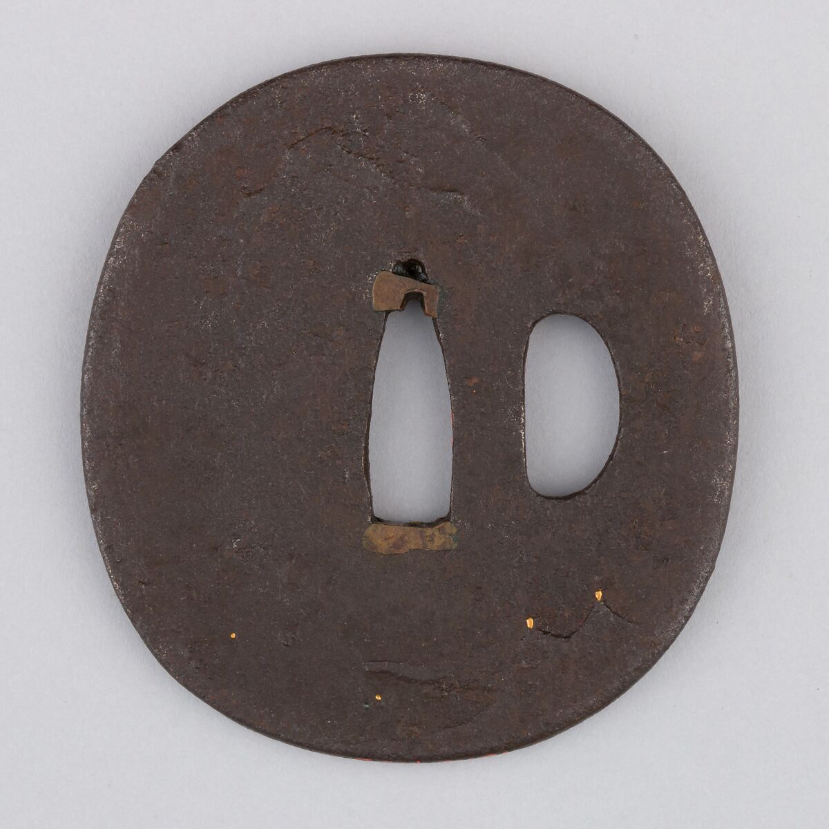 Sword Guard (Tsuba), Iron, copper, Japanese