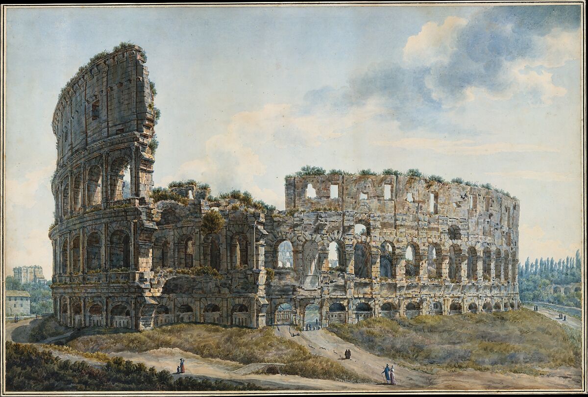 Inside Roman Colosseum Painting