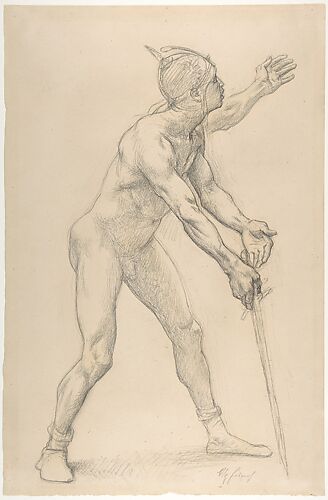 Nude Male Figure with a Sword