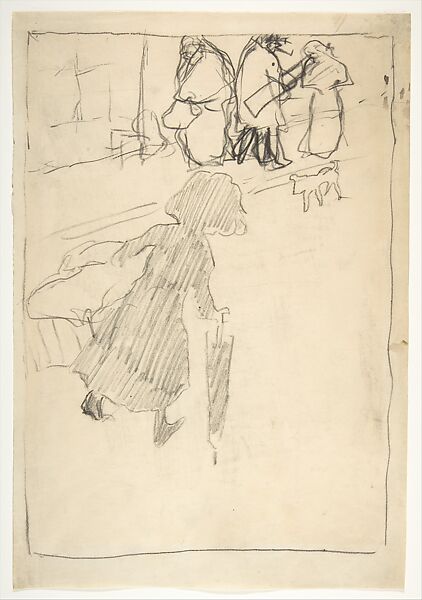 The Little Laundry Girl (La Petite Blanchisseuse), Pierre Bonnard (French, Fontenay-aux-Roses 1867–1947 Le Cannet), Lithographic crayon 