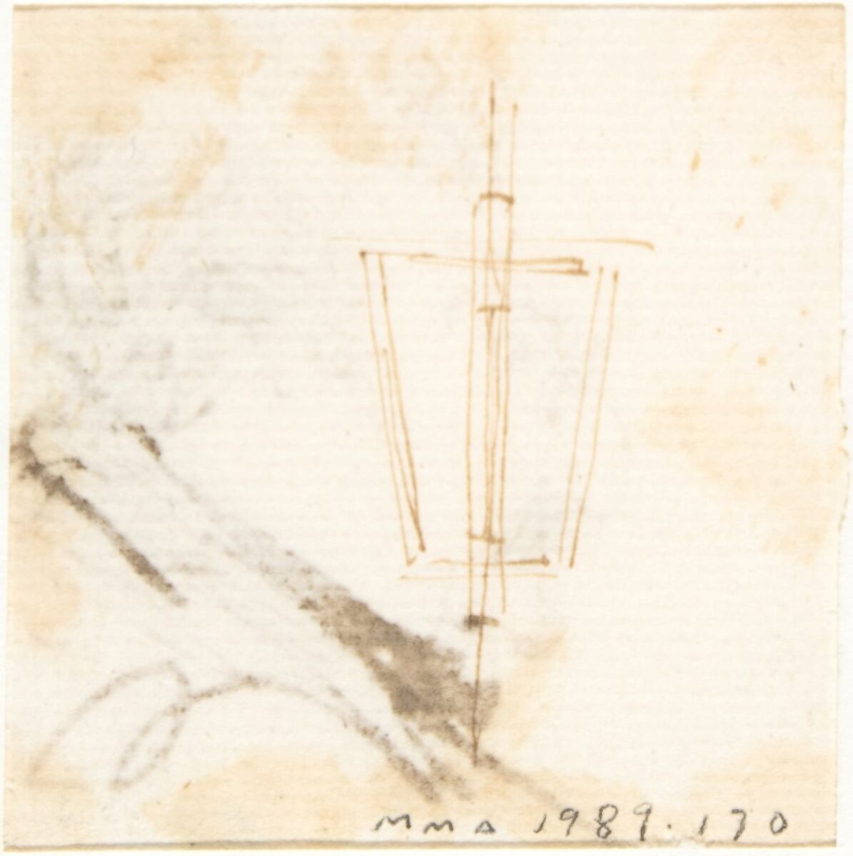 Portrait of Isidore Pils, Théodore Ballu (French, Paris 1817–1885 Paris), Pen and brown ink