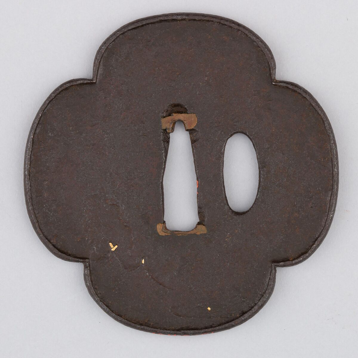 Sword Guard (Tsuba), Iron, copper, Japanese