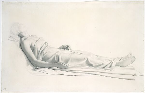 Drapery Study for the Figure of the Dying Mary Magdalen