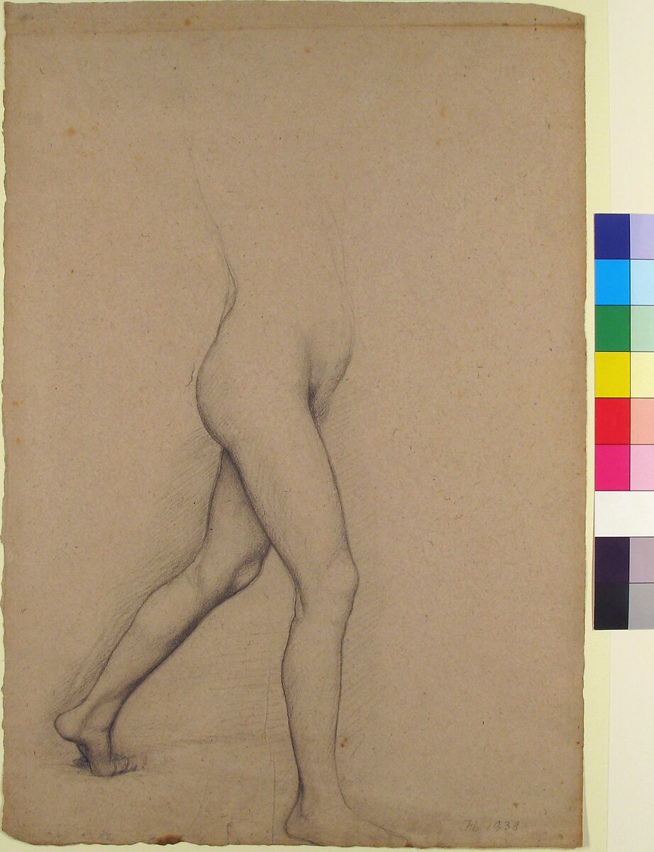 Study of a Girl's Legs for the painting "Young Spartans", Edgar Degas (French, Paris 1834–1917 Paris), Black chalk