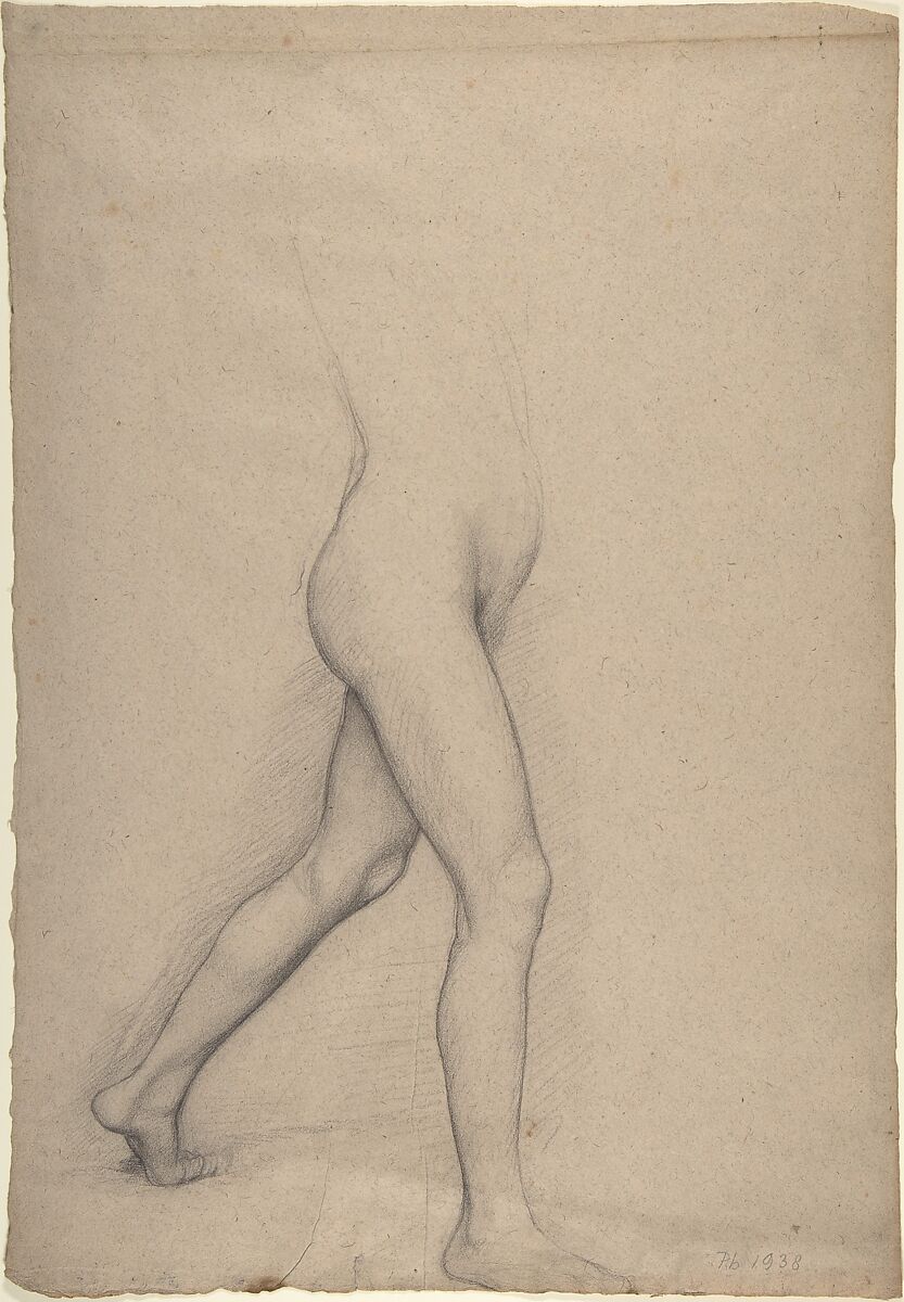 Study of a Girl's Legs for the painting "Young Spartans", Edgar Degas (French, Paris 1834–1917 Paris), Black chalk 