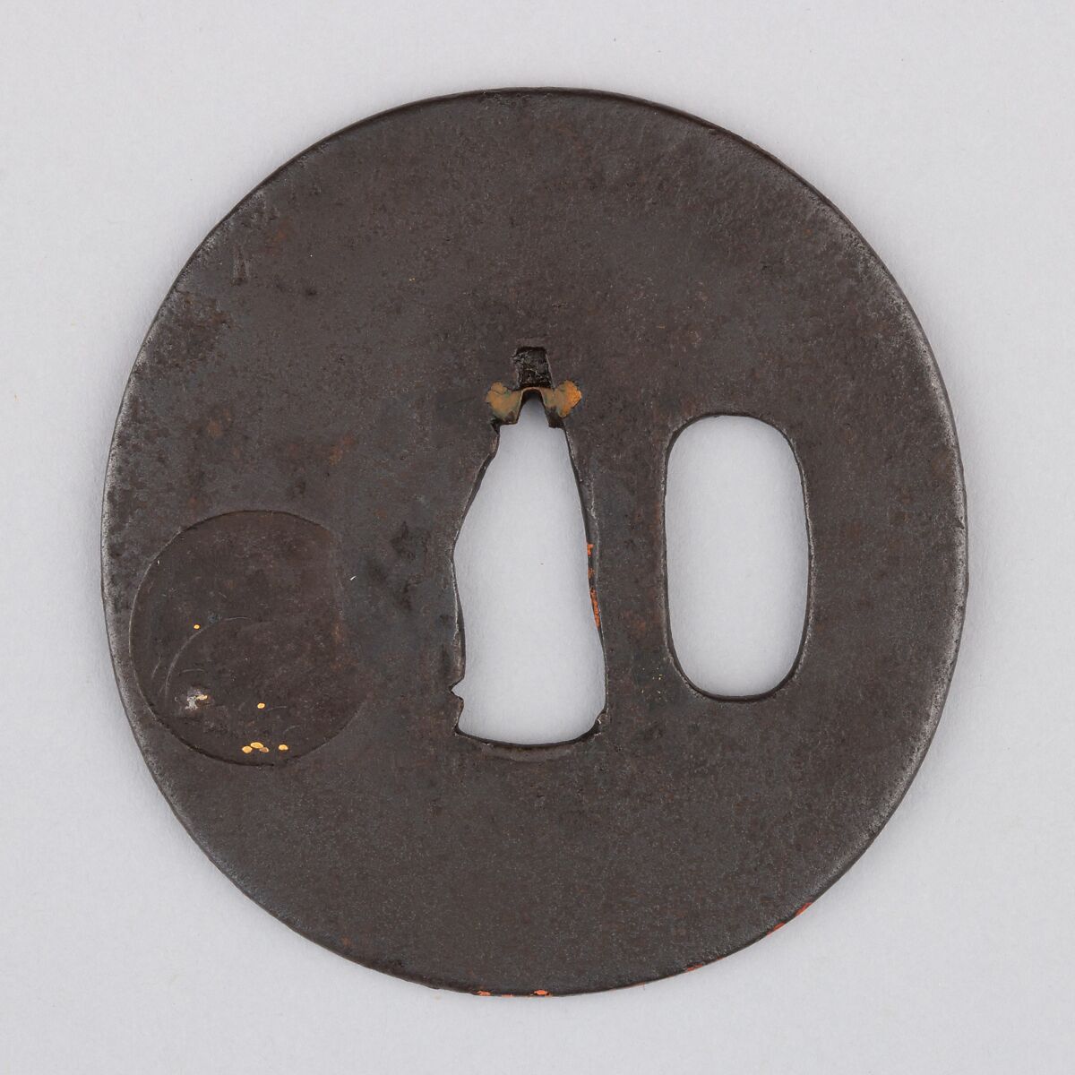 Sword Guard (Tsuba), Iron, copper, Japanese