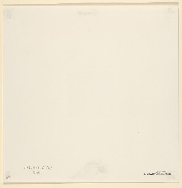 Lines in Four Directions, from the "Rubber Stamp Portfolio", Sol LeWitt (American, Hartford, Connecticut 1928–2007 New York), Rubber stamp