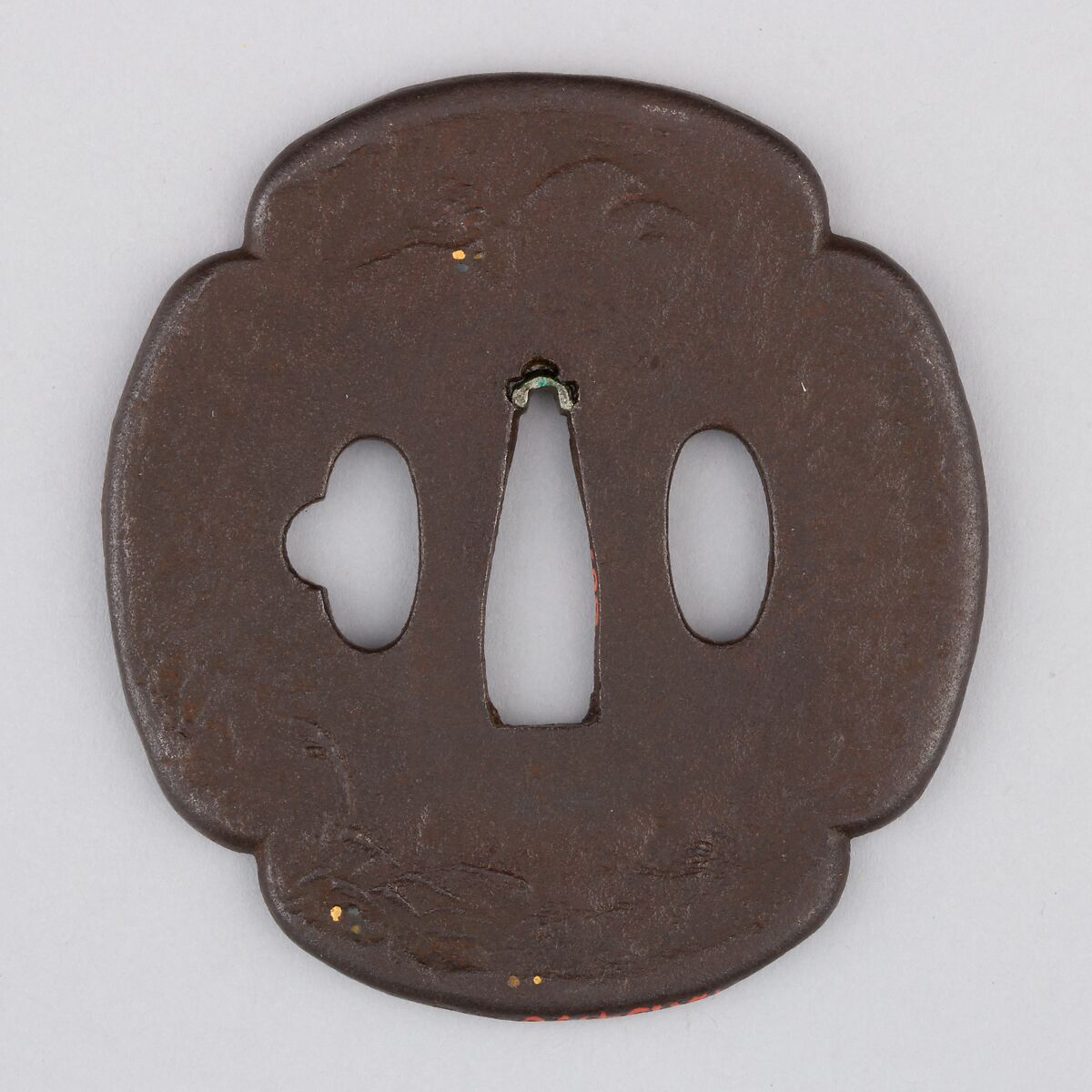 Sword Guard (Tsuba), Iron, copper, Japanese