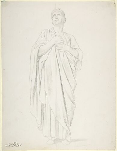 Study of an Apostle, for the painting of the Ascension in Saint-Germain-des-Pres, Paris (1839-1863)