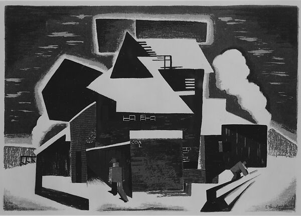 Coalyard, Edward Landon (American, Hartford, Connecticut 1911–1984 Hartford, Connecticut), silkscreen 