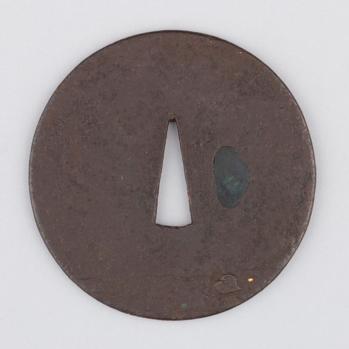 Sword Guard (Tsuba), Iron, copper, Japanese