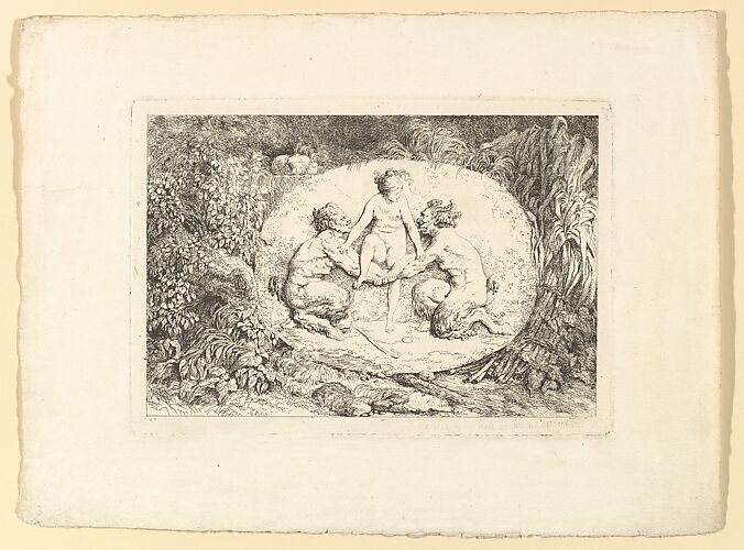 Nymph Supported by Two Satyrs