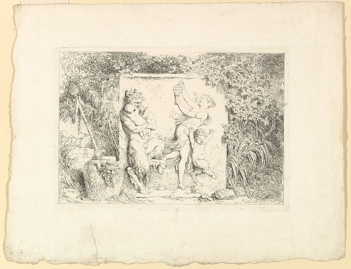 The Satyrs' Dance, Jean Honoré Fragonard (French, Grasse 1732–1806 Paris), Etching 