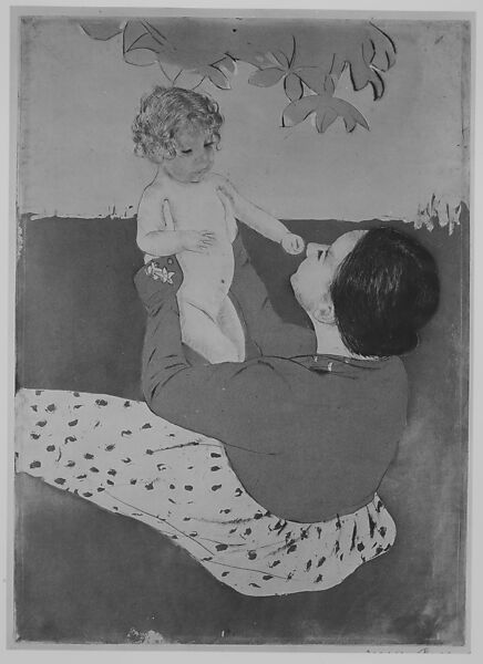 Under the Horse Chestnut Tree, Mary Cassatt (American, Pittsburgh, Pennsylvania 1844–1926 Le Mesnil-Théribus, Oise), Drypoint and aquatint, printed in color from three plates; third state of three