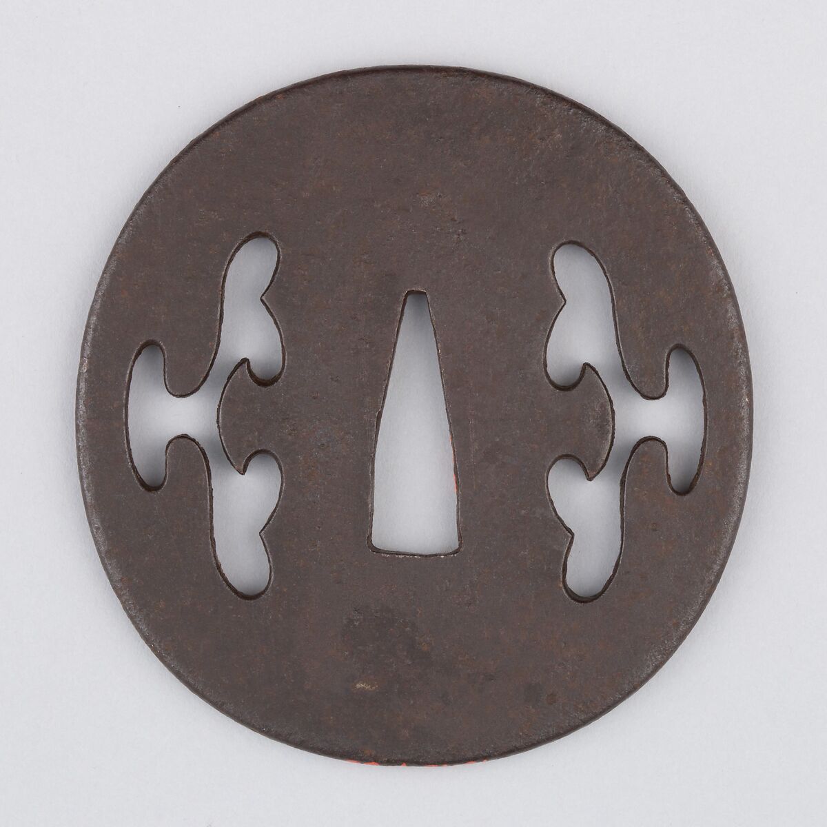 Sword Guard (Tsuba), Iron, copper, Japanese