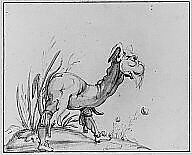 A Fantastic Creature, Arent van Bolten (Netherlandish, Zwolle 1573–before 1633 Leeuwarden), Pen and brown ink, brush and brown wash, over black chalk; framing lines in pen and brown ink