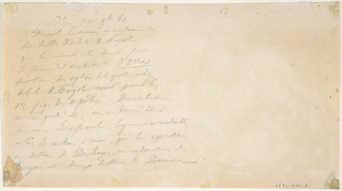 St. Thomas the Apostle, for the Church of St. Vaast in Arras, Alexandre Denis Abel de Pujol (French, Valenciennes 1785–1861 Paris), Graphite on beige paper