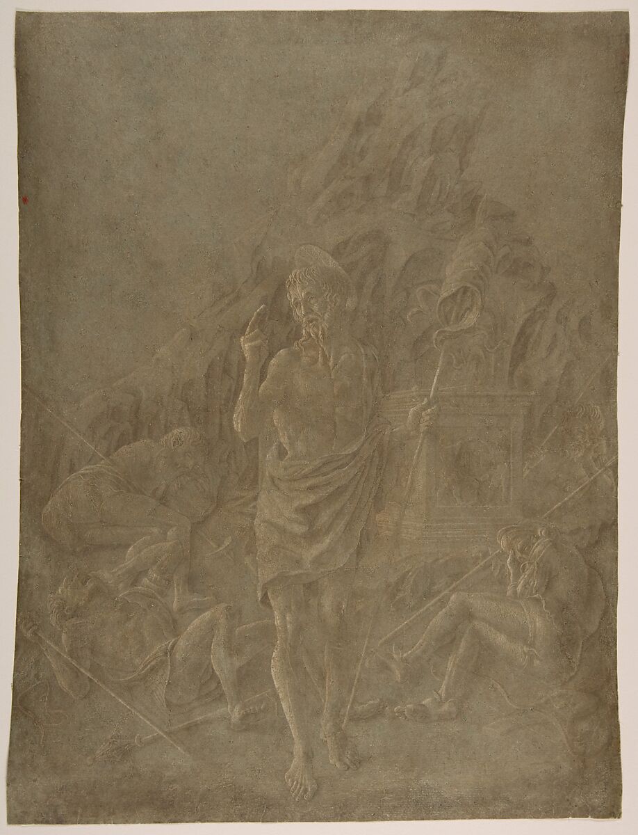 The Resurrection, Marco Zoppo (Marco Ruggeri known as Lo Zoppo) (Italian, Cento 1431/32 – ca. 1478 Venice), White tempera, brush and brown wash, over black chalk