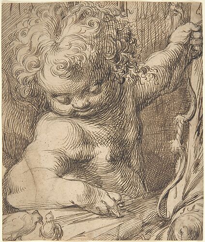 Cupid with Two Doves