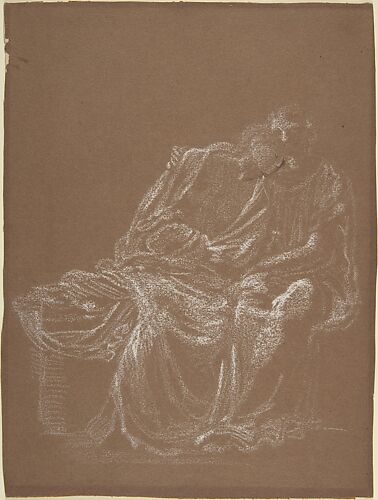 A Seated Couple, Embracing