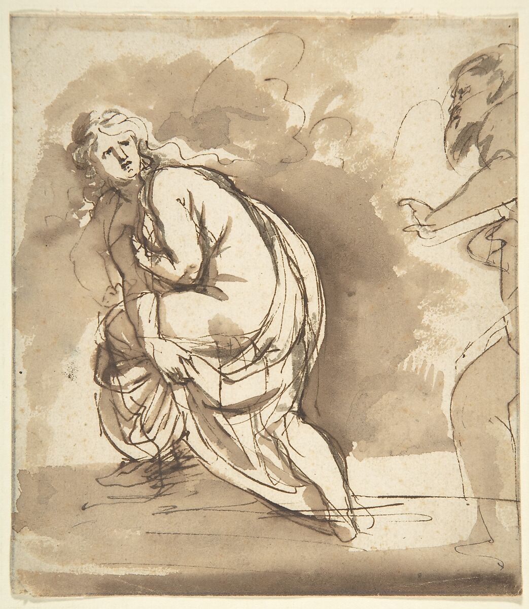 Susanna, Peter Paul Rubens (Flemish, Siegen 1577–1640 Antwerp), Pen and brown ink, brush and brown wash 