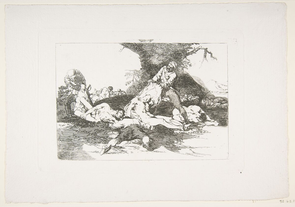 Plate 16 from "The Disasters of War" (Los Desastres de la Guerra): 'They make use of them' (Se aprovechan), Goya (Francisco de Goya y Lucientes) (Spanish, Fuendetodos 1746–1828 Bordeaux), Etching, drypoint (proof impression) 