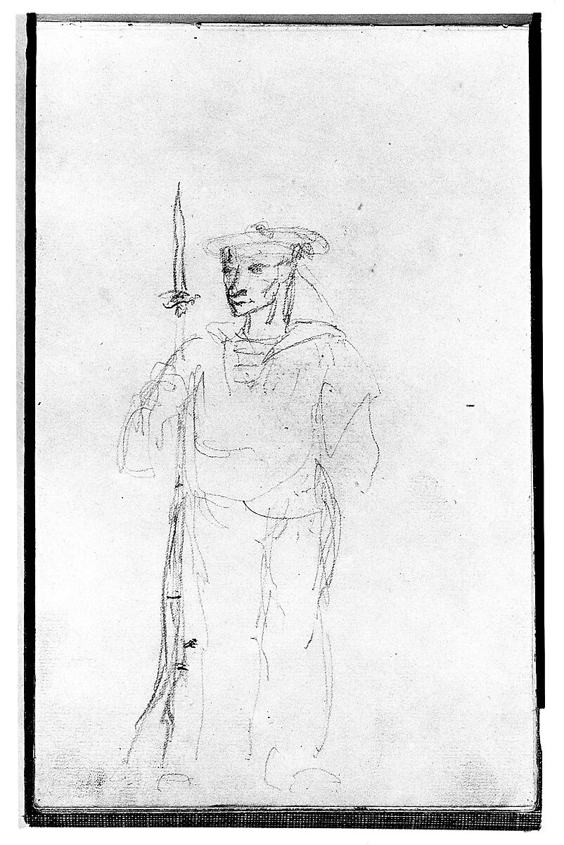 Album de Marine: Sketchbook of 48 folios containing 17 watercolors and 27 black chalk and graphite sketches, Henri de Toulouse-Lautrec (French, Albi 1864–1901 Saint-André-du-Bois), Graphite, watercolor and black chalk on paper