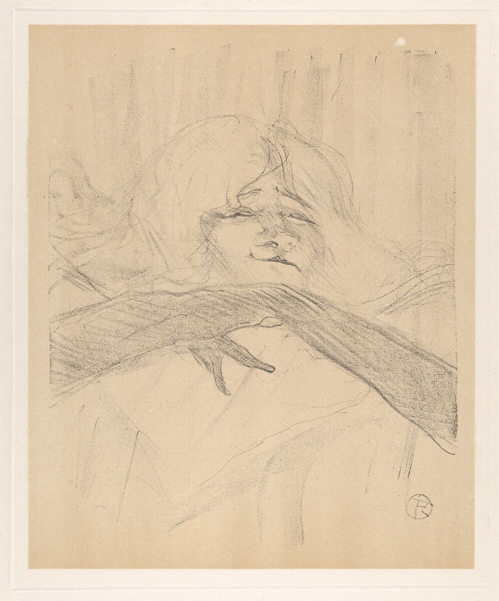 VII. Linger Longer, Loo, Henri de Toulouse-Lautrec  French, Lithograph printed with beige tint stone on vellum