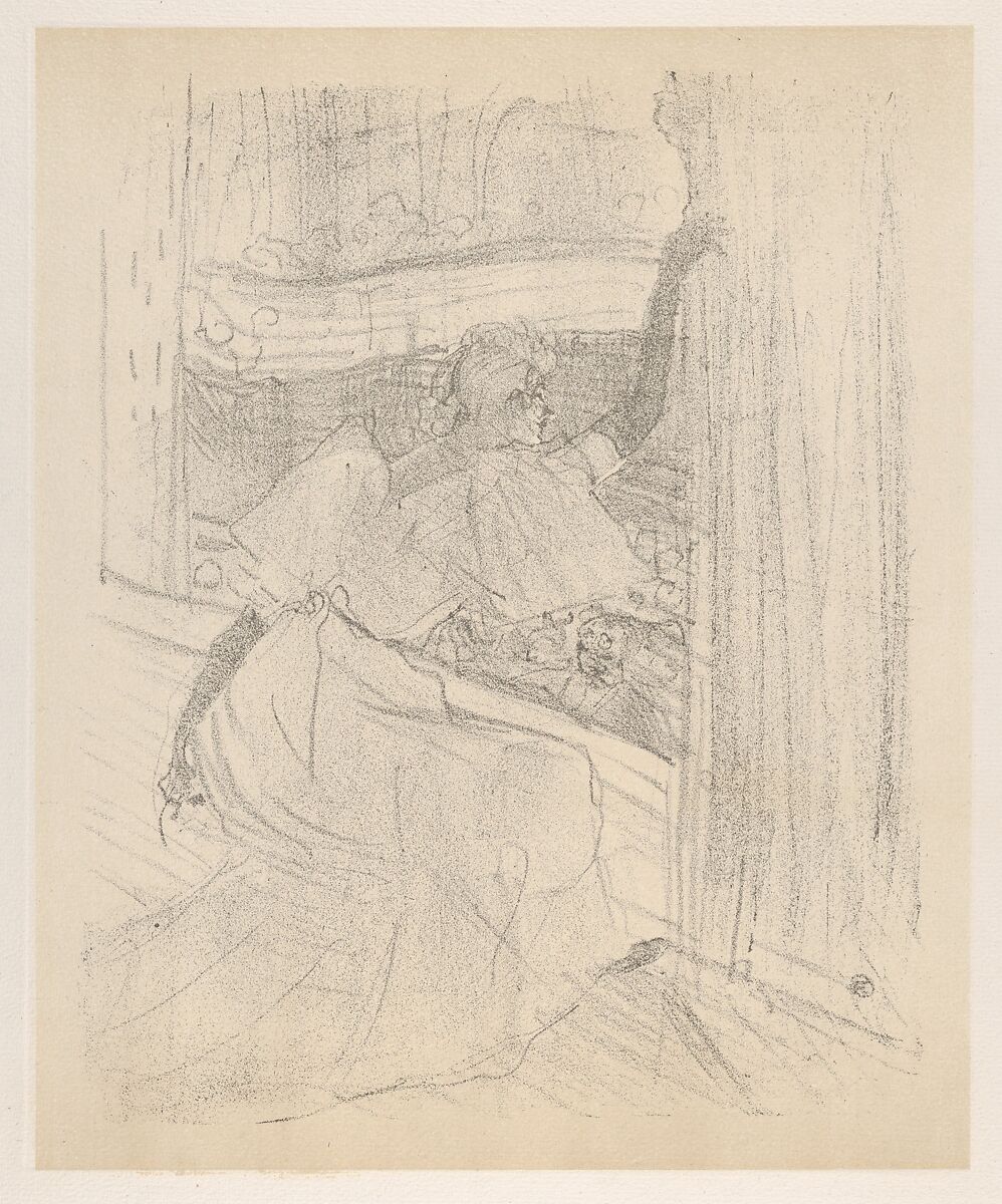 VIII. Saluant le Public, Henri de Toulouse-Lautrec (French, Albi 1864–1901 Saint-André-du-Bois), Lithograph printed with beige tint stone on laid paper 