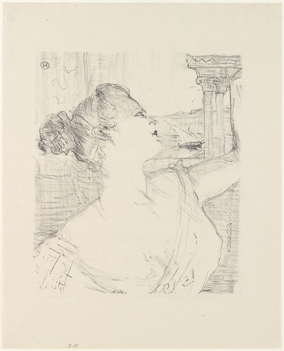 Sybil Sanderson, Henri de Toulouse-Lautrec (French, Albi 1864–1901 Saint-André-du-Bois), Crayon lithograph on china paper