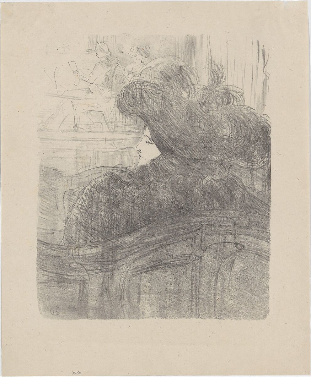 Cléo de Mérode, Henri de Toulouse-Lautrec (French, Albi 1864–1901 Saint-André-du-Bois), Crayon lithograph with scraper on china paper