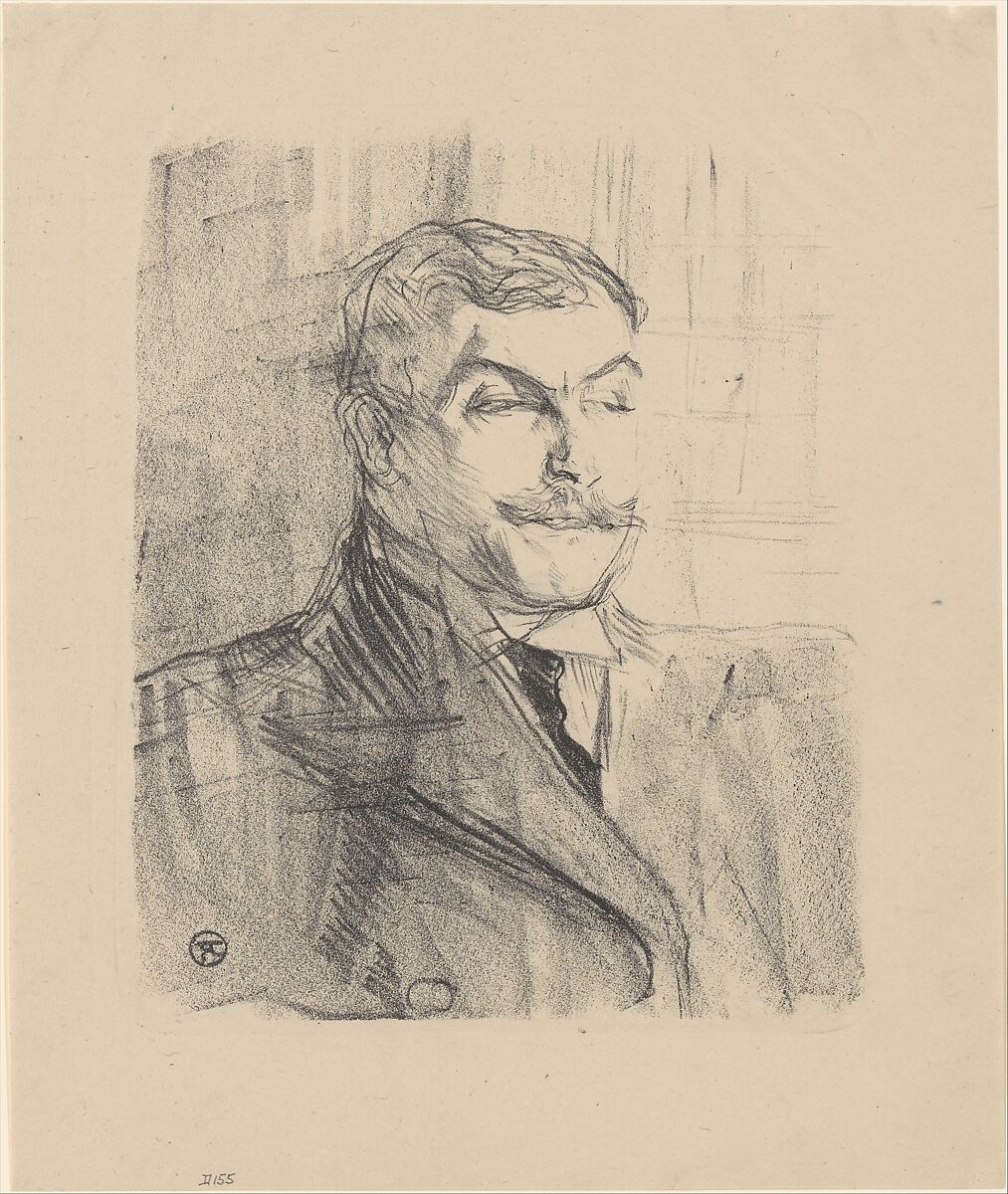 Lucien Guitry, Henri de Toulouse-Lautrec (French, Albi 1864–1901 Saint-André-du-Bois), Crayon lithograph on china paper