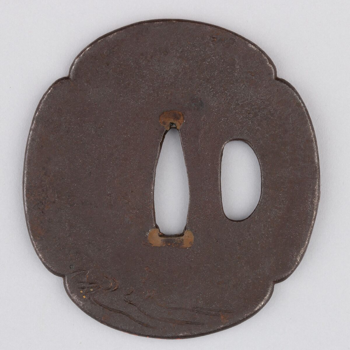 Sword Guard (Tsuba), Iron, copper, Japanese