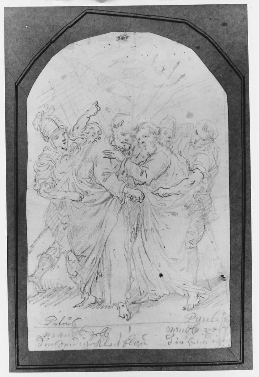 Saints Peter and Paul, Anonymous, Austrian, 18th century, Graphite