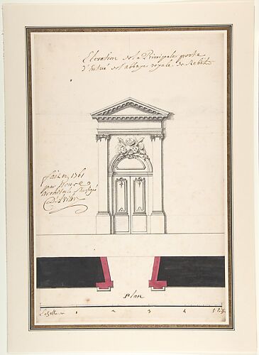 Design for an Elevation of a Gateway, Abbey at Rebais (Seine et Marne)