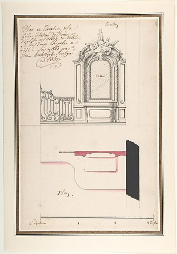 Design for an Altar and Choir Grill, Abbey at Rebais