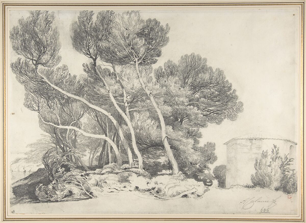 Landscape, Alexandre Calame (Swiss, Vevey 1810–1864 Menton), Graphite 