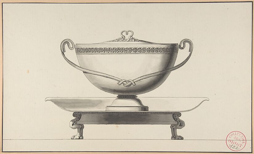 Design for a Covered Bowl with Stand