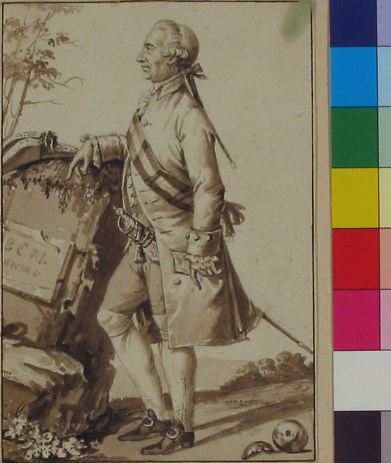 Portrait of Karl Wilhelm Ferdinand, Jean-Baptiste-François Bosio (French, Monaco 1764–1827 Paris), Brush and brown wash over graphite