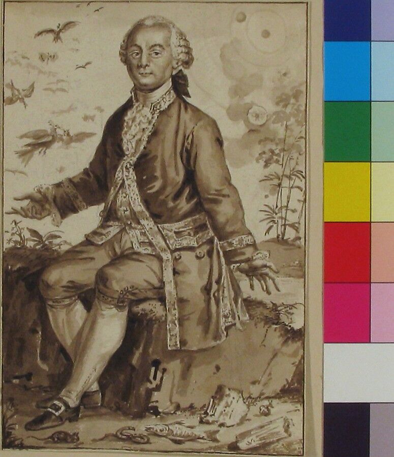 Portrait of G.-L. Leclere, Comte de Buffon, Jean-Baptiste-François Bosio (French, Monaco 1764–1827 Paris), Brush and brown wash with graphite