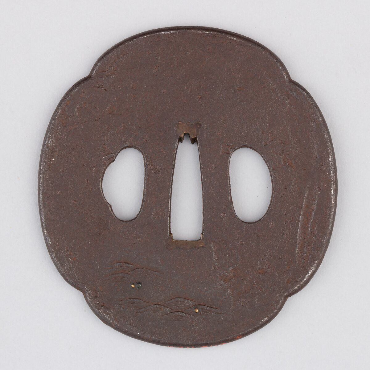 Sword Guard (Tsuba), Iron, copper, Japanese