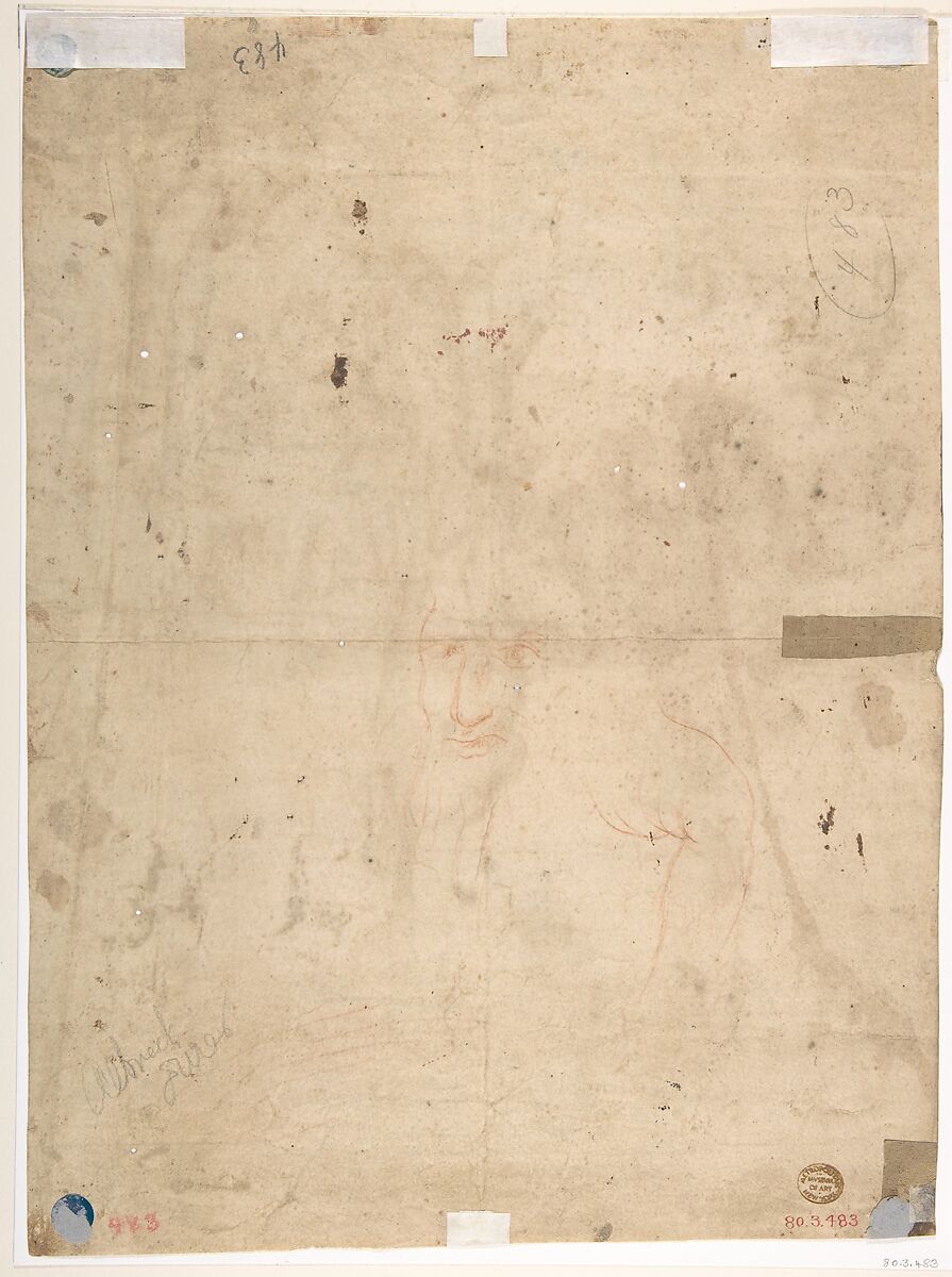 The Vision of Saint Eustace, Anonymous, German, 16th century (?), Pen and brown and black ink, over traces of black chalk.