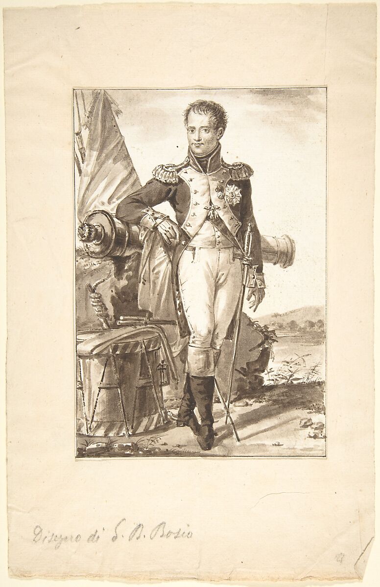 Portrait of Joseph Bonaparte, Jean-Baptiste-François Bosio (French, Monaco 1764–1827 Paris), Brush and brown wash over graphite 