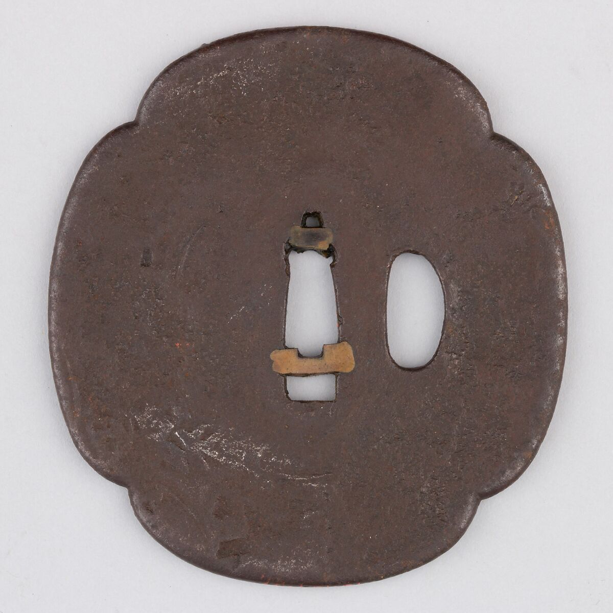Sword Guard (Tsuba), Iron, copper, Japanese
